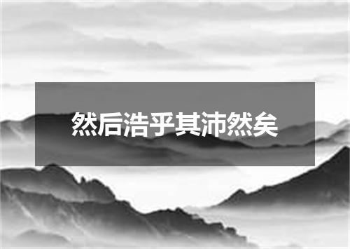 然后浩乎其沛然矣