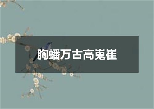 胸蟠万古高嵬崔