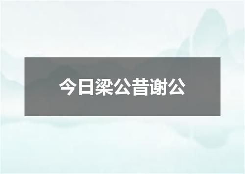 今日梁公昔谢公