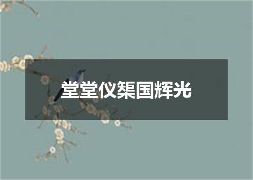 堂堂仪榘国辉光