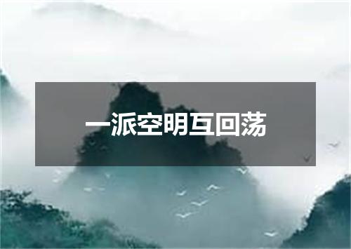 一派空明互回荡