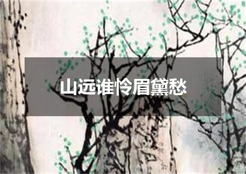 山远谁怜眉黛愁