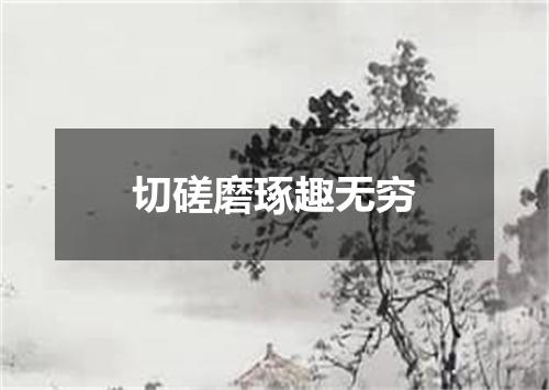 切磋磨琢趣无穷