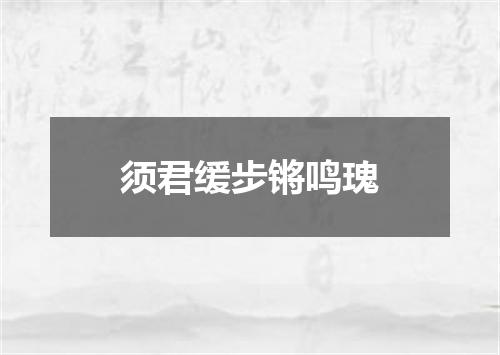 须君缓步锵鸣瑰