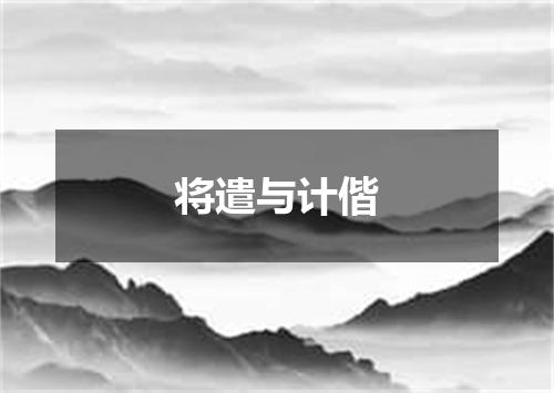 将遣与计偕