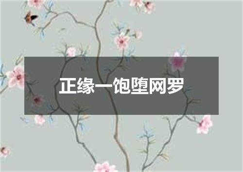 正缘一饱堕网罗