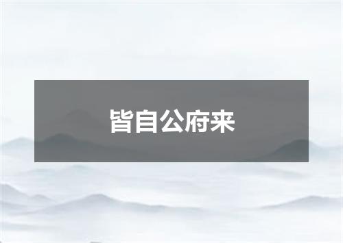 皆自公府来