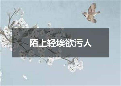 陌上轻埃欲污人