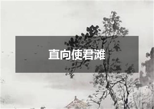 直向使君滩