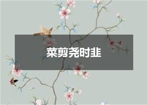 菜剪尧时韭