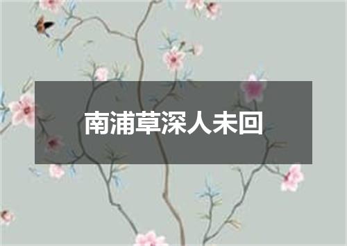 南浦草深人未回