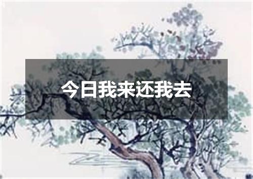 今日我来还我去