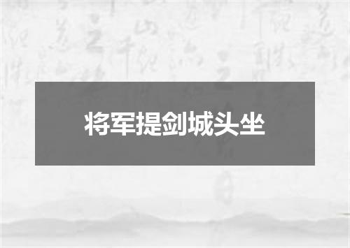 将军提剑城头坐