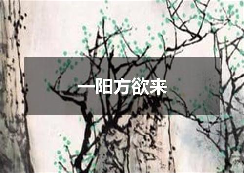 一阳方欲来