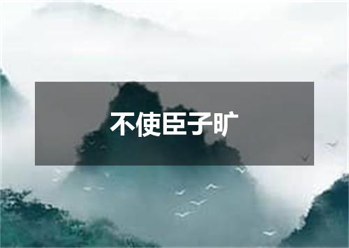 不使臣子旷