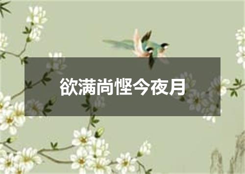 欲满尚悭今夜月