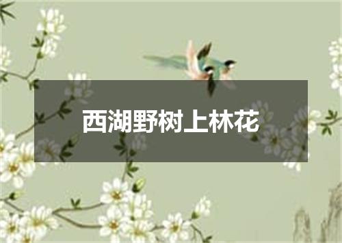 西湖野树上林花