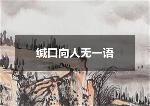 缄口向人无一语