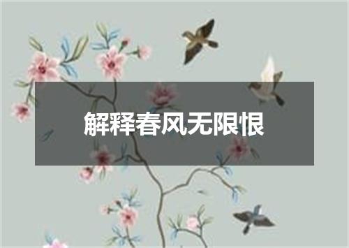 解释春风无限恨