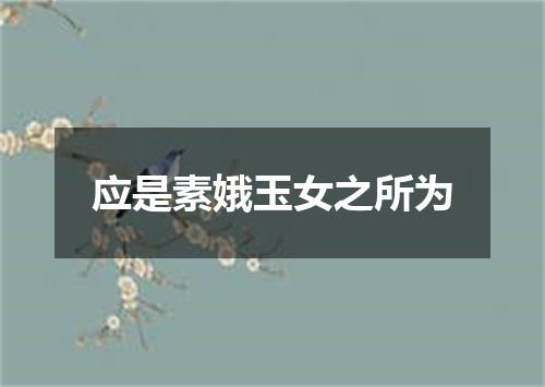 应是素娥玉女之所为