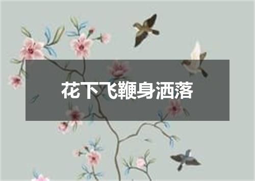 花下飞鞭身洒落