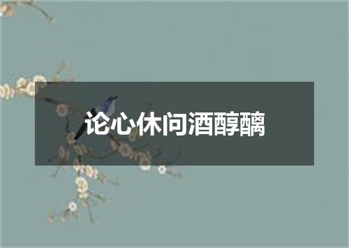 论心休问酒醇醨