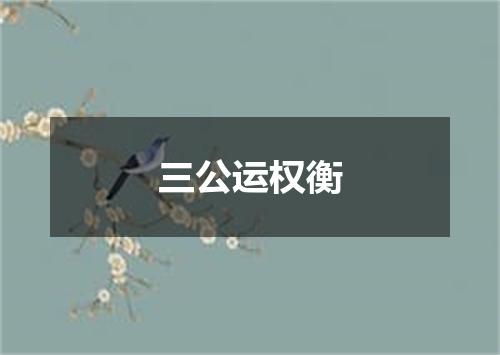 三公运权衡