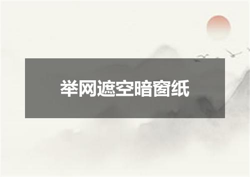 举网遮空暗窗纸