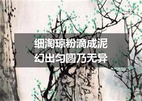 细淘琼粉滴成泥幻出匀圆乃无异