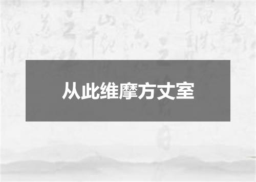 从此维摩方丈室