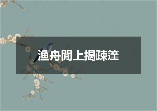 渔舟閒上揭疎篷