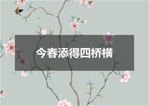 今春添得四桥横