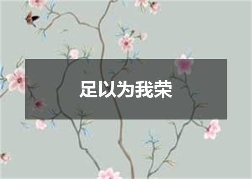 足以为我荣