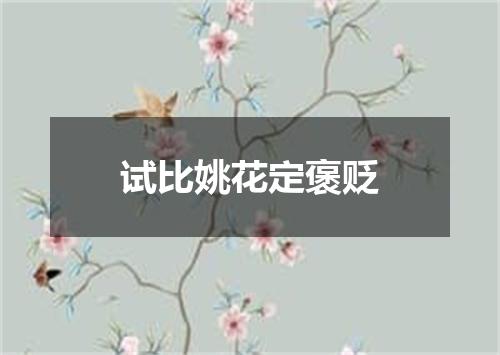 试比姚花定褒贬