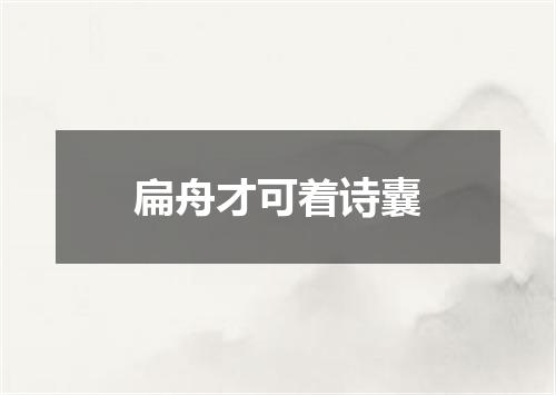 扁舟才可着诗囊