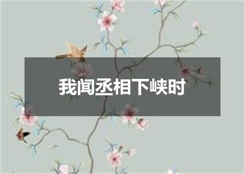 我闻丞相下峡时