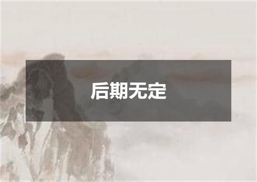 后期无定