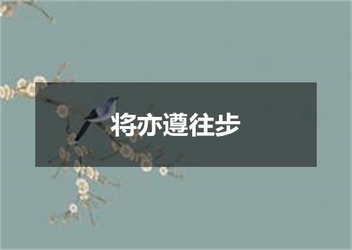 将亦遵往步