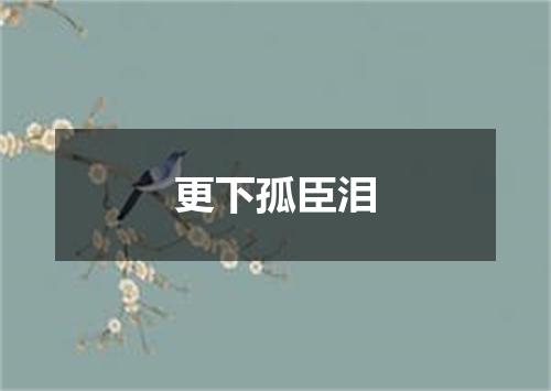 更下孤臣泪