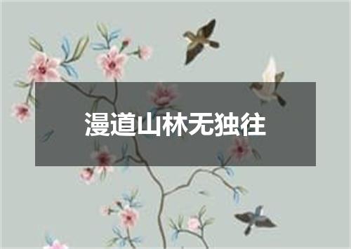 漫道山林无独往