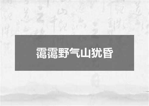 霭霭野气山犹昏