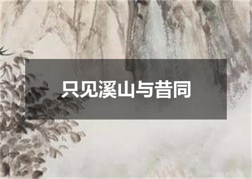 只见溪山与昔同