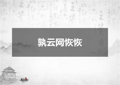 孰云网恢恢