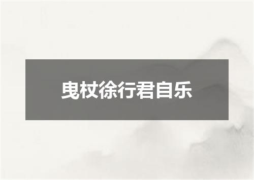 曳杖徐行君自乐