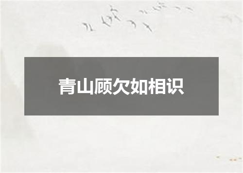 青山顾欠如相识