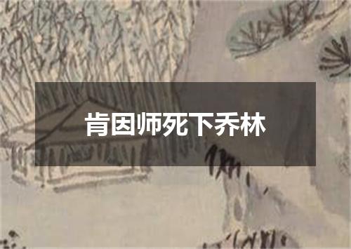 肯因师死下乔林