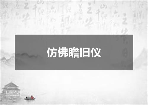 仿佛瞻旧仪