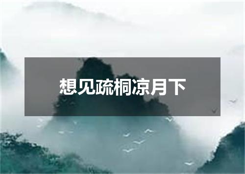 想见疏桐凉月下