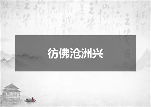 彷佛沧洲兴