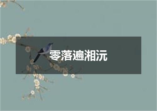 零落遍湘沅